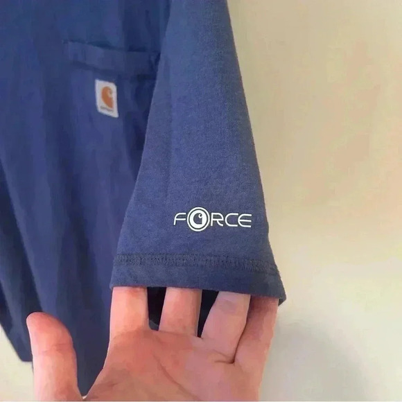 Carhartt Men’s Blue Loose Fit Heavyweight Short Sleeve Pocket T-Shirt Size XL - Picture 6 of 9